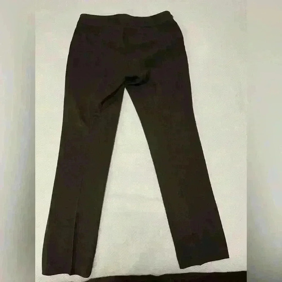 W by Worth Women Brown Dress Pants 4 Straight Leg Pockets Zipper Accent - Picture 8 of 8